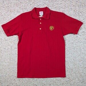 Señor Frogs Polo Shirt Red Puerto Vallarta Mens Large Embroidered Original Store